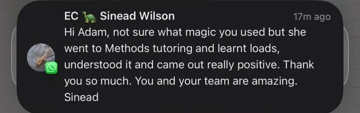 Real message screenshot from an Educatta family
